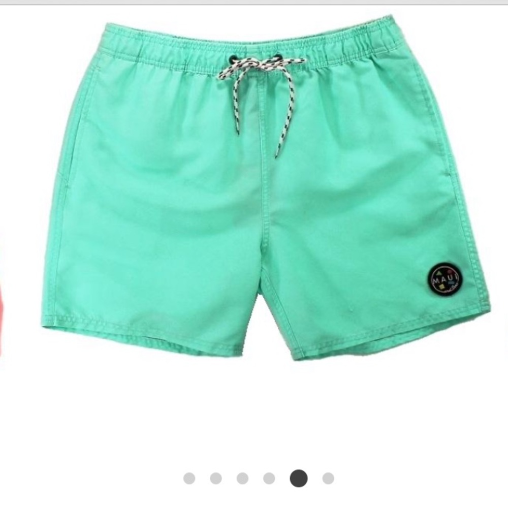 Maui and Sons Men's Green Swim Shorts